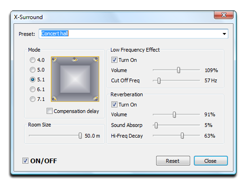 Media Player Morpher - x-surround effect screenshot
